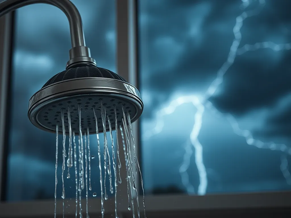 Czy można brać prysznic podczas burzy?